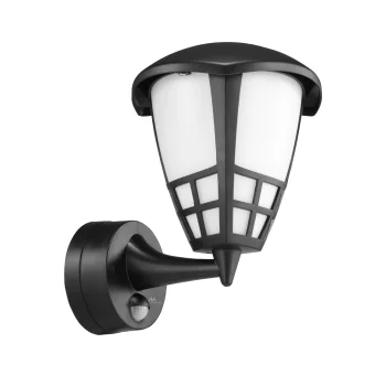 Lauko sieninis šviestuvas Maclean MCE518 B 1xE27 su jutikliu IP65, juodas