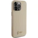 Guess Glitter Glossy Script dėklas, skirtas iPhone 15 Pro, auksinis