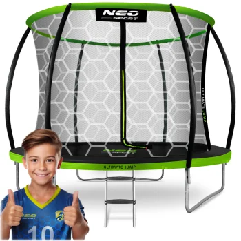 Sodo batutas Neo-Sport 312 cm (10ft) su vidiniu tinklu ir kopėčiomis