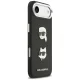 Dėklas Karl Lagerfeld iPhone Air Grained Karl & Choupette Pins, juodas