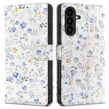 Tech-Protect Wallet atverčiamas dėklas Samsung Galaxy A26 5G, Daisies with Leaves