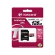 Atminties kortelė Transcend microSDXC 128GB Class 10 UHS-I 400x + SD adapteris