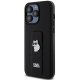 Karl Lagerfeld dėklas iPhone 13 / 13 Pro su laikikliu Gripstand Saffiano, juodas