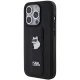 Karl Lagerfeld iPhone 14 Pro Max Case Gripstand Saffiano Choupette Pins, Black