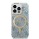 Guess rinkinys iPhone 14 Pro dėklas ir MagSafe įkroviklis, mėlynas
