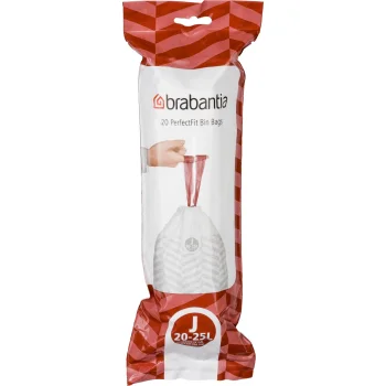 Šiukšlių maišai Brabantia PerfectFit Type J 20-25 L, 20 vnt., balti