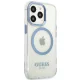 Guess Metal Outline MagSafe dėklas Apple iPhone 13 Pro, mėlynas