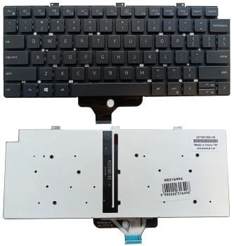 Klaviatūra Dell Latitude 5320, 5330, 5340, 7320, 7330, su apšvietimu, US, juoda