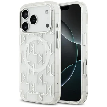Karl Lagerfeld IML KL Monogram MagSafe dėklas iPhone 17 Pro, Baltas