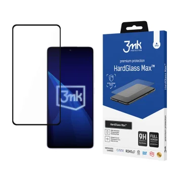 Apsauginis stiklas 3mk HardGlass Max skirtas Xiaomi Redmi Note 14 5G, juodas