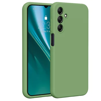 „Etteri Silicone Case“ dėklas „Samsung Galaxy A15 4G“ / „A15 5G“ telefonams, šviesiai žalias