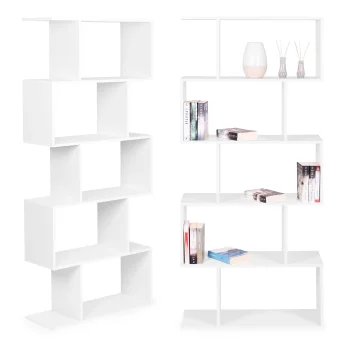 Modernhome 5-Tier Bookcase, White