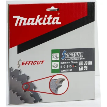 Diskinio pjūklo diskas Makita EFFICUT E-01915 235x30 mm, 24T medžiui