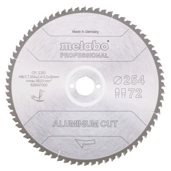 Metabo AluminiumCutProf aluminium saw blade, 254x30 mm, 72 teeth