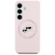 Karl Lagerfeld Silicone Double Heads MagSafe dėklas Samsung Galaxy S25+, rožinis