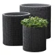 Keter Cylinder vazonų rinkinys (3 vnt., S/M/L), antracito pilkas