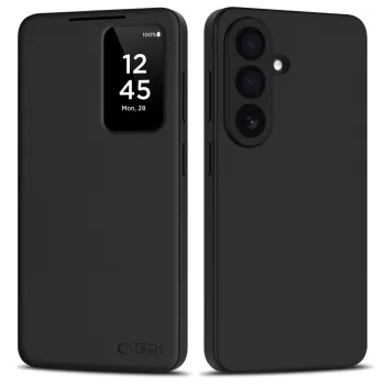 Atverčiamasis dėklas Tech-Protect Smart Wallet, skirtas Samsung Galaxy A27 5G, matinė juoda