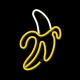 Forever Light FLNE10 LED neono dekoracija Bananas, balta, geltona