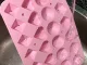 3D silikoninė ledukų formelė (širdelės, rutuliai, deimantai), 24 vnt.