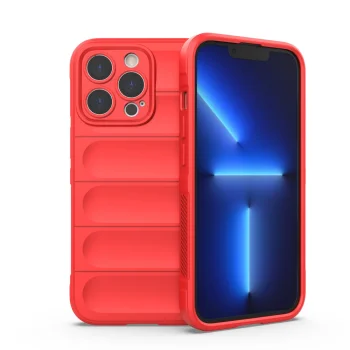 Magic Shield Case Flexible Shockproof Cover for iPhone 13 Pro, Red