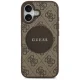 Guess dėklas iPhone 17 telefonui 4G Circle Classic Logo MagSafe, rudas
