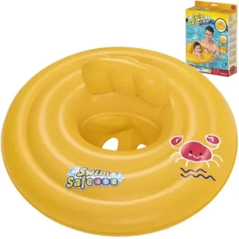 Bestway plaukimo ratas kūdikiams, geltonas, 69 cm