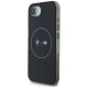 BMW IML Metal White Circle MagSafe dėklas telefonui iPhone 16e, juodas