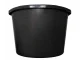 Apvalus plastikinis statybinis konteineris 65 l, juodas