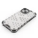 Apsauginis dėklas iPhone 13 mini Honeycomb Case su TPU rėmeliu, juodas