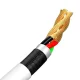 Baseus Simple Wisdom Micro USB laidų rinkinys, 2.1A, 1.5m, 2 vnt., baltas
