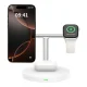 Belaidis įkroviklis „Tech-Protect QI15W-A35 3-in-1 MagSafe“, baltas