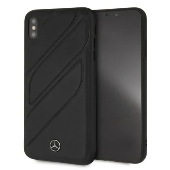 Mercedes New Organic I dėklas iPhone XS Max telefonui, juodas