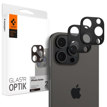 Spigen Optik.tR Camera Protector for iPhone 14/15/16 Pro / Pro Max Black