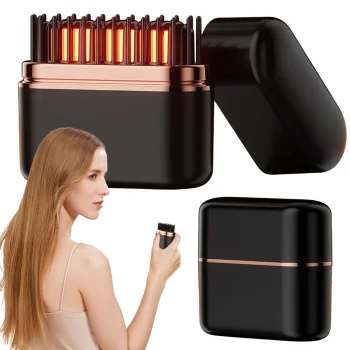 Cordless Hair Straightener Brush with USB, Adjustable Temperature 160-200°C