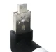 Portable 2-in-1 Mini Fan for Phones with USB and Micro USB, Black