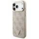Guess 4G PU odinis MagSafe dėklas, skirtas iPhone 17 Pro Max, rožinis