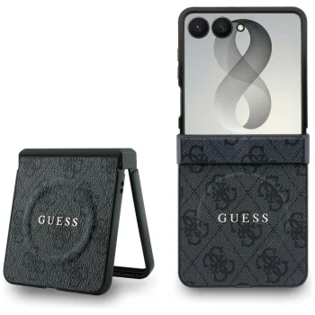 Guess 4G Classic MagSafe dėklas Samsung Galaxy Z Flip 8, juodas