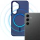 Dėklas 3mk Smoke MagCase telefonui Samsung Galaxy S25, mėlynas perregimas