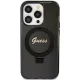 Guess Ring Stand Script Glitter MagSafe dėklas iPhone 15 Pro Max, juodas
