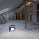 Įkraunamas LED prožektorius Ansmann FL20W-R, 20W, 2000 lm, juodas