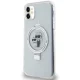 Karl Lagerfeld Ring Stand Karl & Choupette MagSafe dėklas iPhone 11 / XR, baltas