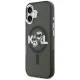 Karl Lagerfeld IML Glitter Karl & Choupette MagSafe dėklas iPhone 17, juodas
