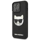 Karl Lagerfeld 3D Rubber Choupette dėklas iPhone 13 Pro / 13, Juodas