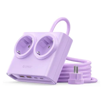 Orico PDC25 25W 6in1 Power Strip 2x AC 2x USB-A 2x USB-C - Purple