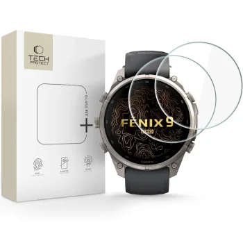 Tech-Protect Glass Fit+ Tempered Glass for Garmin Fenix 9 Pro 47mm, 2 Pack