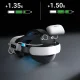 BoboVR E3 Pro galvos dirželis su baterija skirta Meta Quest 3 ir 3S, baltas ir juodas