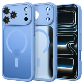 „Tech-Protect“ BasicMag MagSafe dėklas, skirtas iPhone 17 Pro / 18 Pro, matinis šviesiai mėlynas