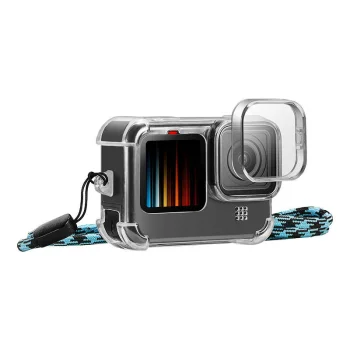 Puluz dėklas su objektyvo dangteliu ir dirželiu GoPro Hero 9 / 10 / 11 PU932T