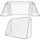 Metalinis futbolo vartų komplektas Carruzzo 126973, 215x150 cm