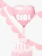 Foil Balloon \"It\'s a girl\", Heart, Pink, 45 cm
